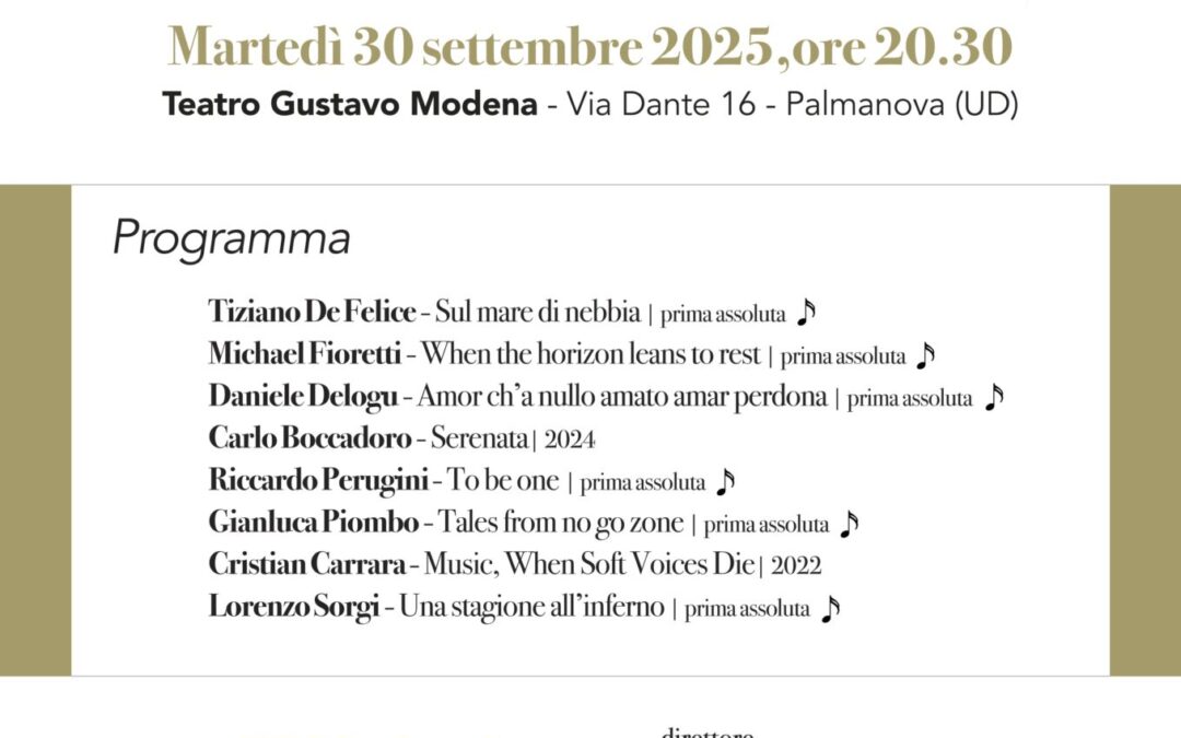 𝗦𝘂𝗼𝗻𝗶 𝗱’𝗼𝗴𝗴𝗶 – 𝗠𝘂𝘀𝗶𝗰𝗵𝗲 𝗽𝗲𝗿 𝗶𝗹 𝗻𝗼𝘀𝘁𝗿𝗼 𝘁𝗲𝗺𝗽𝗼