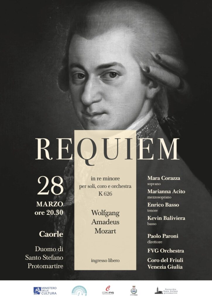 REQUIEM
28 Marzo 2026
Ore 20:30
Duomo di Santo Stefano Protomartire, Caorle (VE)
